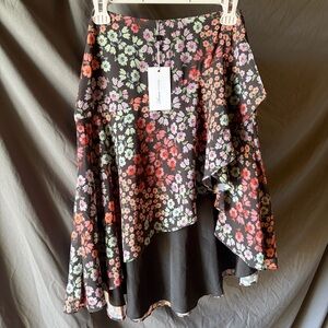 LOVERS + FRIENDS REVOLVE “Stella” Floral Asymmetrical Flowy Skirt Fairy XXS